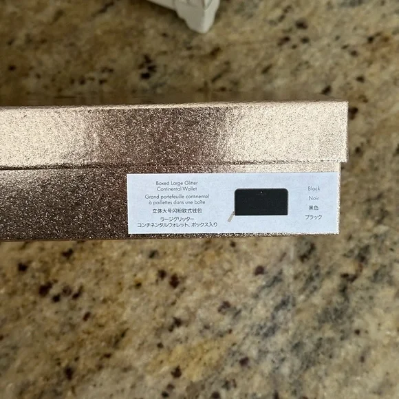 Kate Spade Tinsel Glitter Continental Women's Wallet - black, Large - Picture 8 of 8